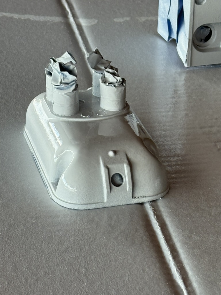 Magneto case, primered and ready for paint
