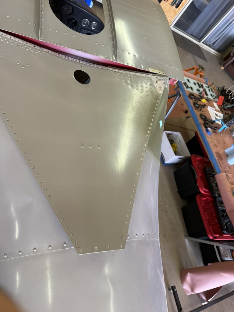 The old skin, before the fuselage fuel tank was replaced