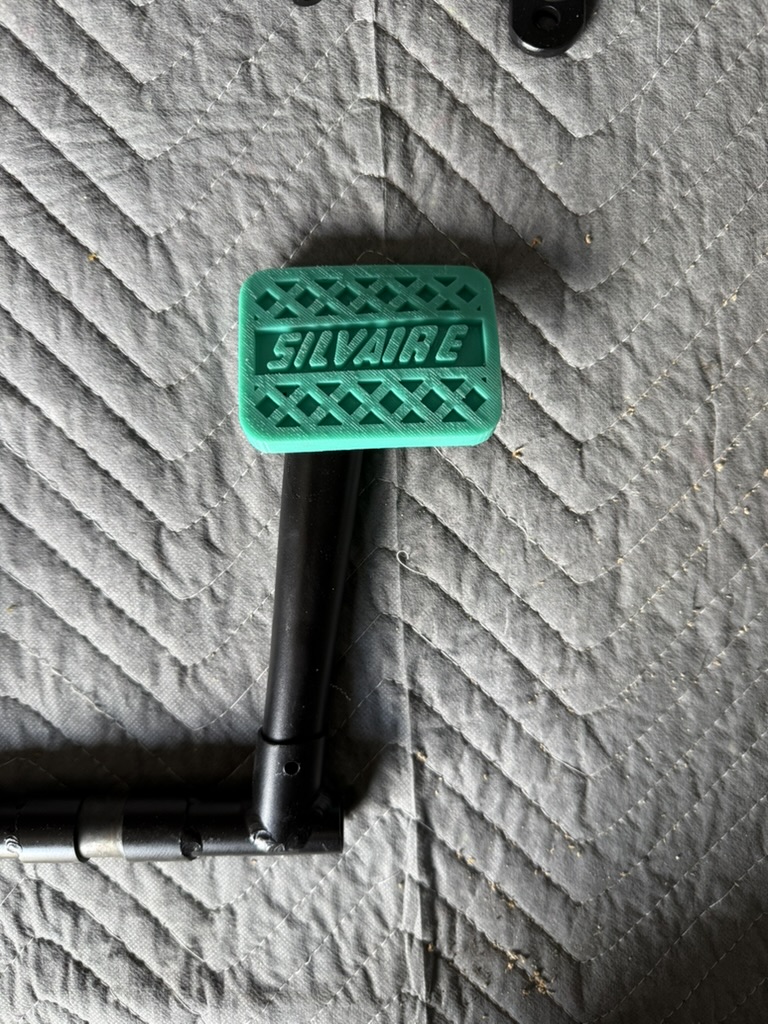 A Silvaire-branded touch on the rudder pedal