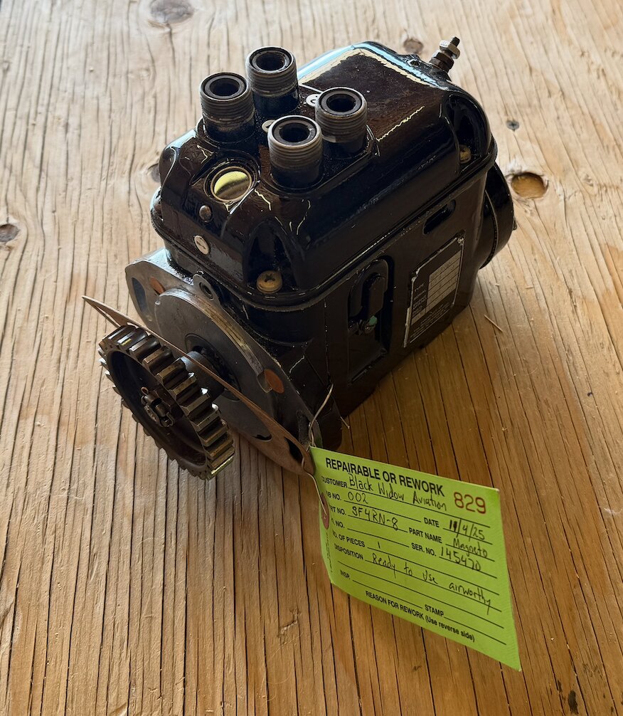 Overhauled magneto tagged ready to use, airworthy