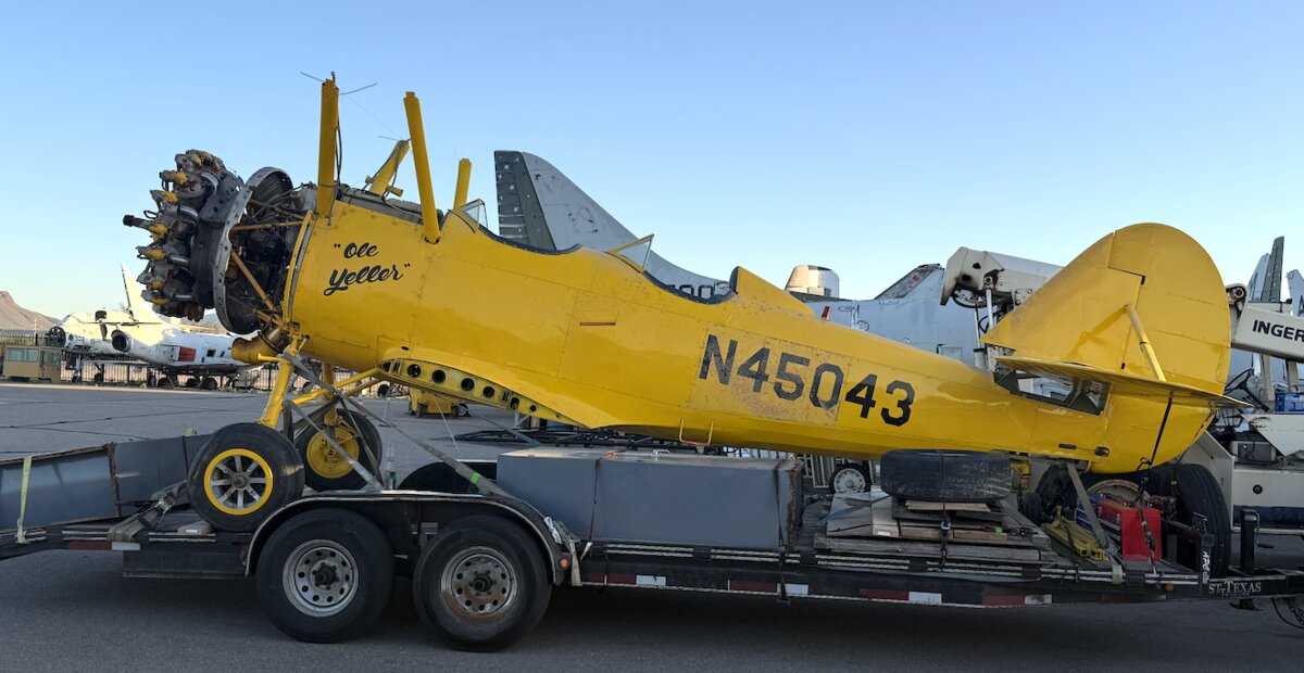 Restored Boeing Stearman "Ole Yeller" with radial engine